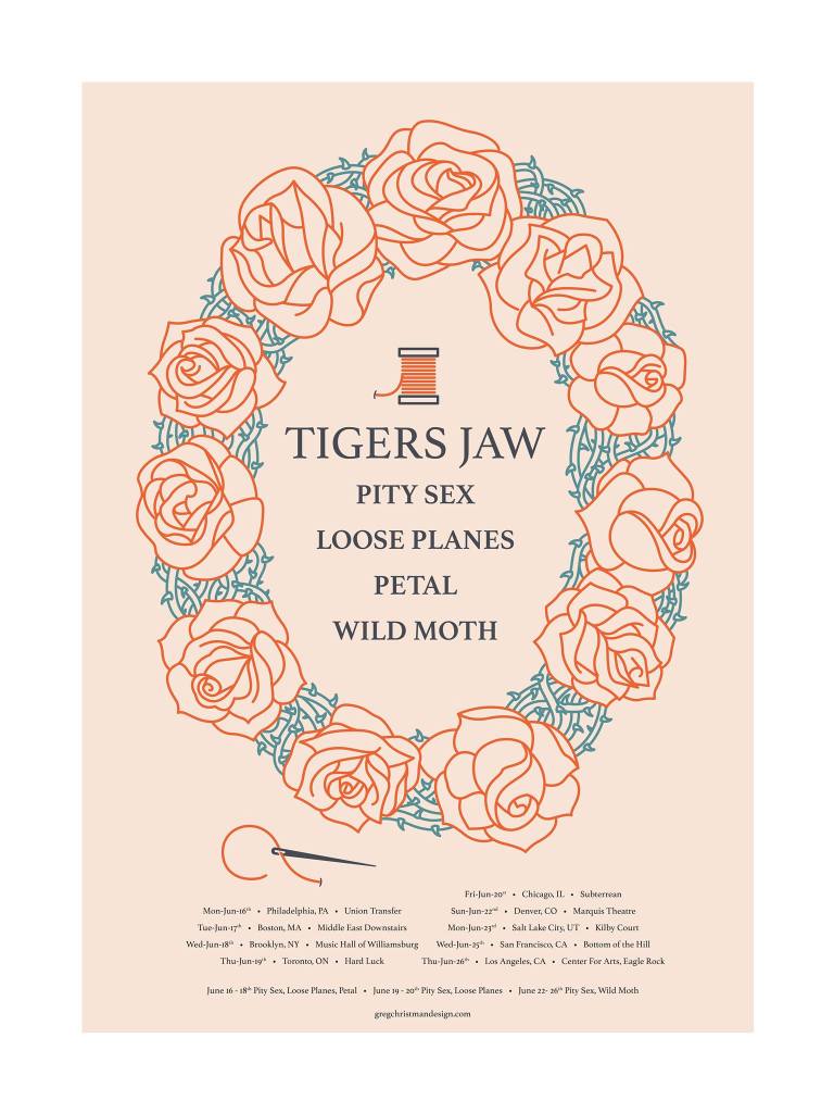 Tigers Jaw summer tour w: Pity Sex, Petal